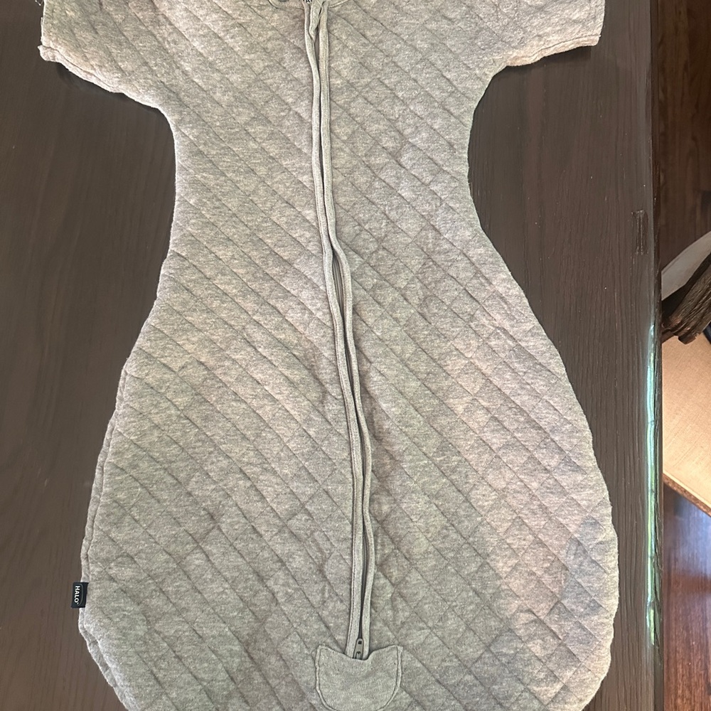 Gray Quilted Baby Sleep Sack